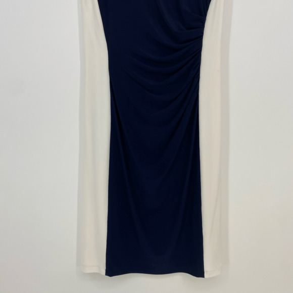 Ralph Lauren Sheath Dress Size 10 ersey Rushed Boat Neck Old Money Preppy - Picture 4 of 10